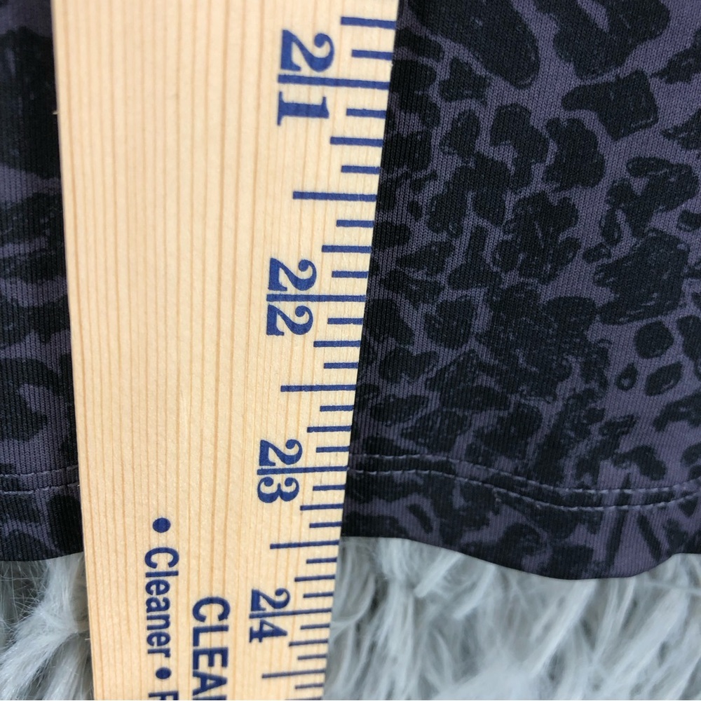 Nike Shirt Womens Large Pro Combat Purple Cheetah Print Dri Fit Compression - Picture 5 of 8